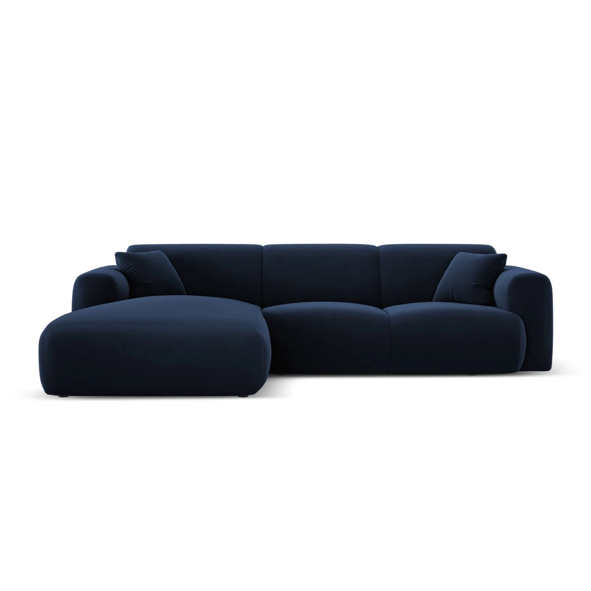 Nolio 4-Sitzer Ecksofa, Linke Seite, aus Samt in Königsblau (Casino Deep Blue), 260x170x72 cm von Cosmopolitan Design – Bild 1