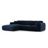 Nolio 4-Sitzer Ecksofa, Linke Seite, aus Samt in Königsblau (Casino Deep Blue), 260x170x72 cm von Cosmopolitan Design – Bild 4