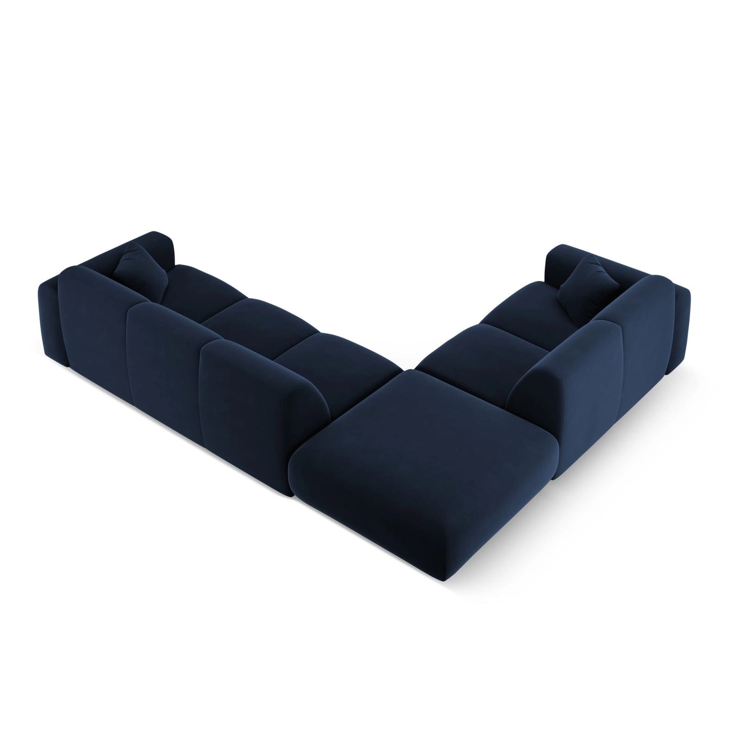 Nolio 4-Sitzer Ecksofa, Linke Seite, aus Samt in Königsblau (Casino Deep Blue), 315x250x72 cm von Cosmopolitan Design – Bild 5
