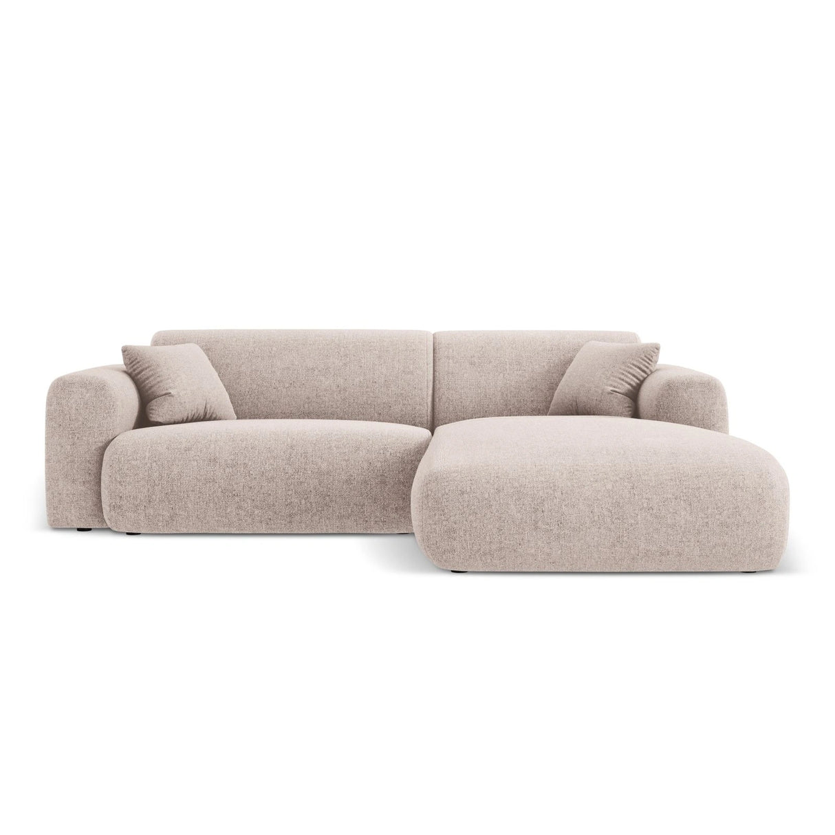 Nolio 4-Sitzer Ecksofa, Rechte Seite, aus Chenille in Beige (Haga 30), 235x170x72 cm von Cosmopolitan Design – Bild 1
