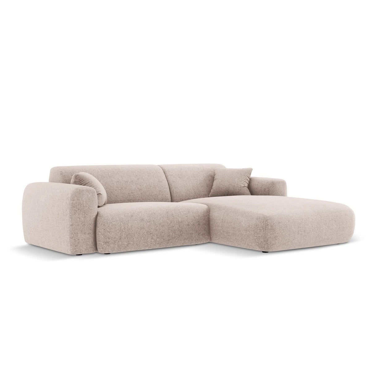 Nolio 4-Sitzer Ecksofa, Rechte Seite, aus Chenille in Beige (Haga 30), 235x170x72 cm von Cosmopolitan Design – Bild 4