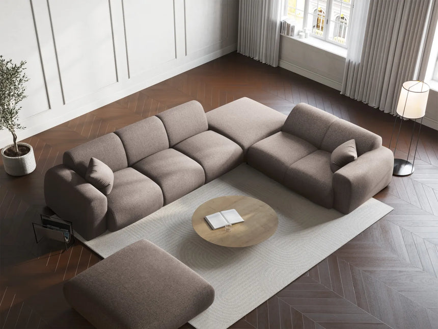 Nolio 4-Sitzer Ecksofa, Rechte Seite, aus Chenille in Beige (Haga 30), 315x250 cm von Cosmopolitan Design – Bild 2