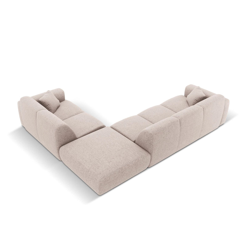 Nolio 4-Sitzer Ecksofa, Rechte Seite, aus Chenille in Beige (Haga 30), 315x250 cm von Cosmopolitan Design – Bild 5