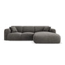Nolio 4-Sitzer Ecksofa, Rechte Seite, aus Chenille in Grau (Haga 16), 260x170x72 cm von Cosmopolitan Design – Bild 1