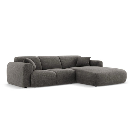 Nolio 4-Sitzer Ecksofa, Rechte Seite, aus Chenille in Grau (Haga 16), 260x170x72 cm von Cosmopolitan Design – Bild 4