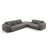 Nolio 4-Sitzer Ecksofa, Rechte Seite, aus Chenille in Grau (Haga 16), 315x250 cm von Cosmopolitan Design – Bild 1
