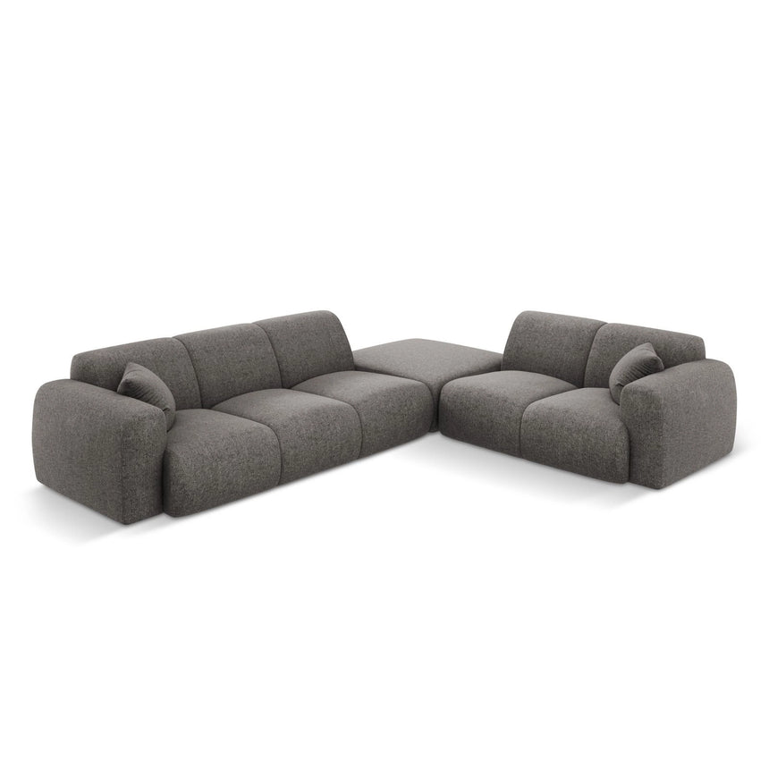 Nolio 4-Sitzer Ecksofa, Rechte Seite, aus Chenille in Grau (Haga 16), 315x250 cm von Cosmopolitan Design – Bild 1