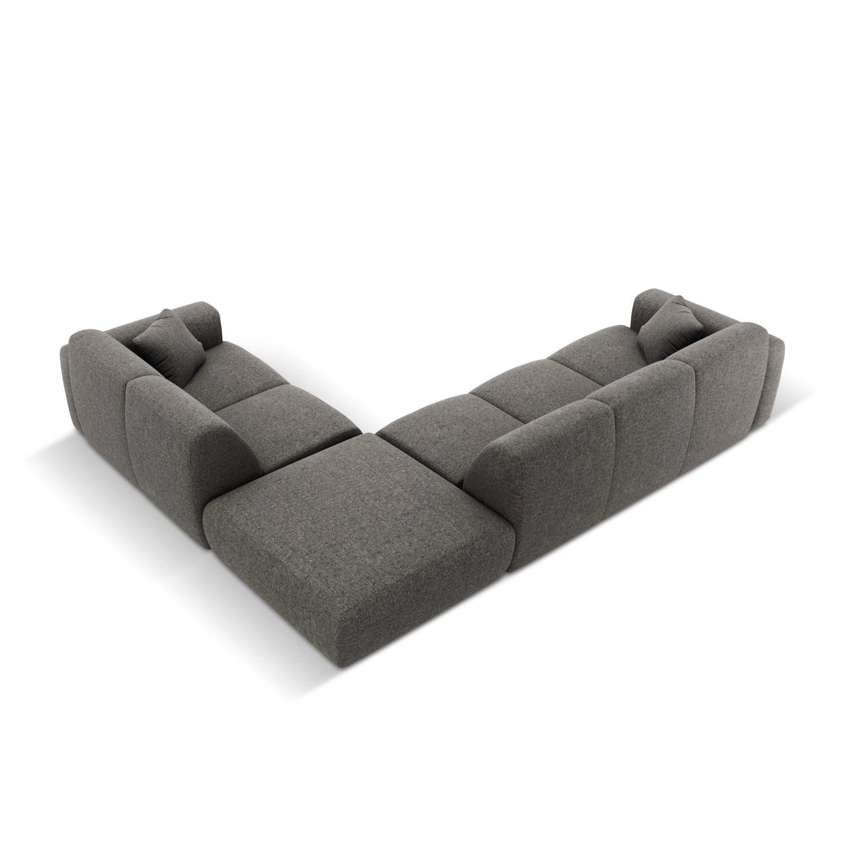 Nolio 4-Sitzer Ecksofa, Rechte Seite, aus Chenille in Grau (Haga 16), 315x250 cm von Cosmopolitan Design – Bild 5