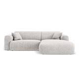 Nolio 4-Sitzer Ecksofa, Rechte Seite, aus Chenille in Hellgrau (Haga 06), 235x170x72 cm von Cosmopolitan Design – Bild 1