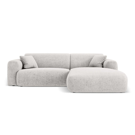 Nolio 4-Sitzer Ecksofa, Rechte Seite, aus Chenille in Hellgrau (Haga 06), 235x170x72 cm von Cosmopolitan Design – Bild 1
