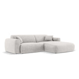 Nolio 4-Sitzer Ecksofa, Rechte Seite, aus Chenille in Hellgrau (Haga 06), 235x170x72 cm von Cosmopolitan Design – Bild 4