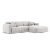 Nolio 4-Sitzer Ecksofa, Rechte Seite, aus Chenille in Hellgrau (Haga 06), 260x170x72 cm von Cosmopolitan Design – Bild 4