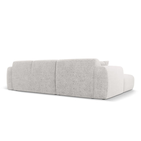 Nolio 4-Sitzer Ecksofa, Rechte Seite, aus Chenille in Hellgrau (Haga 06), 260x170x72 cm von Cosmopolitan Design – Bild 5