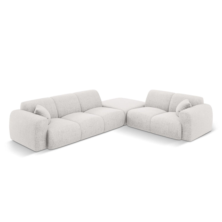 Nolio 4-Sitzer Ecksofa, Rechte Seite, aus Chenille in Hellgrau (Haga 06), 315x250 cm von Cosmopolitan Design – Bild 1
