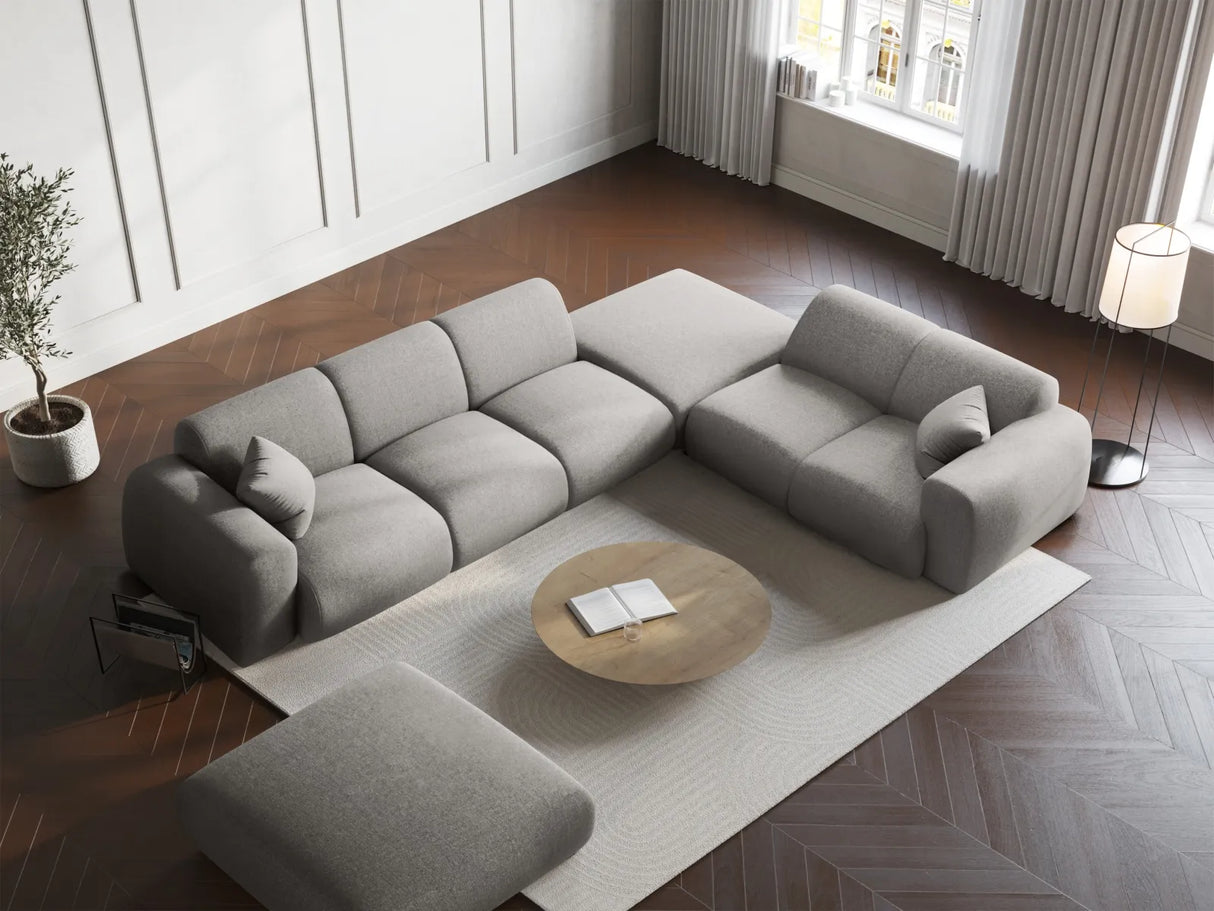 Nolio 4-Sitzer Ecksofa, Rechte Seite, aus Chenille in Hellgrau (Haga 06), 315x250 cm von Cosmopolitan Design – Bild 2