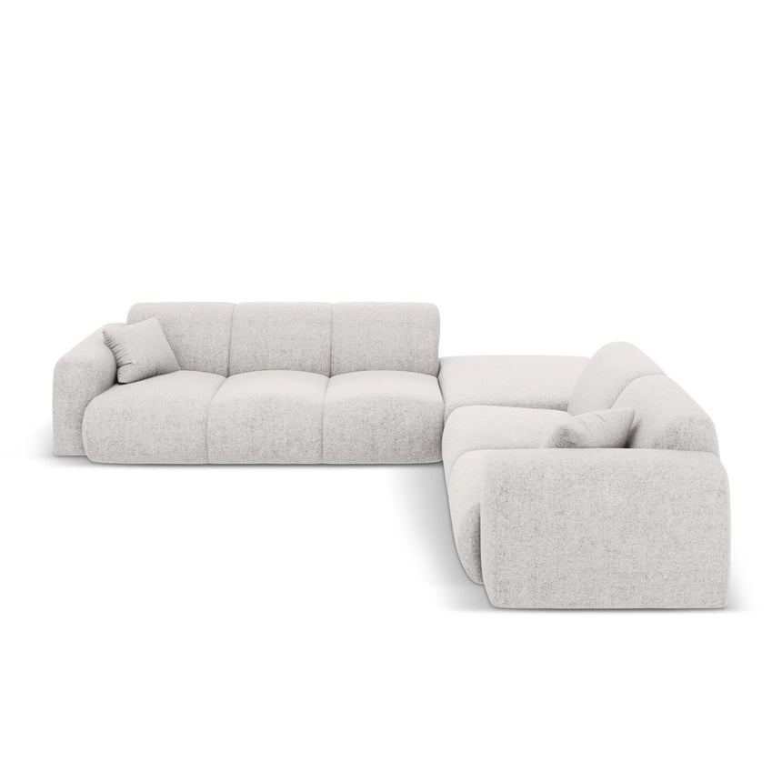 Nolio 4-Sitzer Ecksofa, Rechte Seite, aus Chenille in Hellgrau (Haga 06), 315x250 cm von Cosmopolitan Design – Bild 4