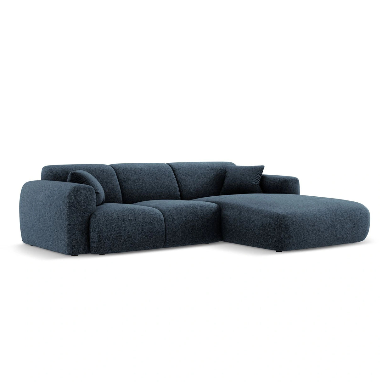Nolio 4-Sitzer Ecksofa, Rechte Seite, aus Chenille in Königsblau (Haga 86), 260x170x72 cm von Cosmopolitan Design – Bild 4