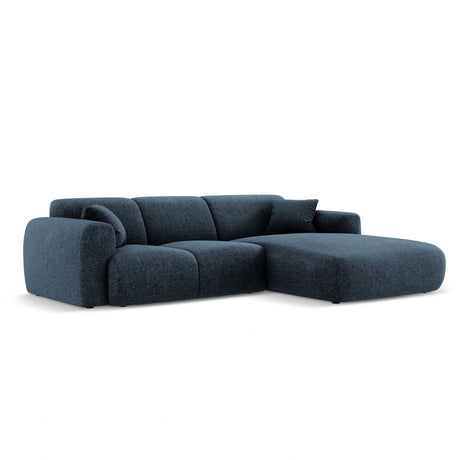 Nolio 4-Sitzer Ecksofa, Rechte Seite, aus Chenille in Königsblau (Haga 86), 260x170x72 cm von Cosmopolitan Design – Bild 4