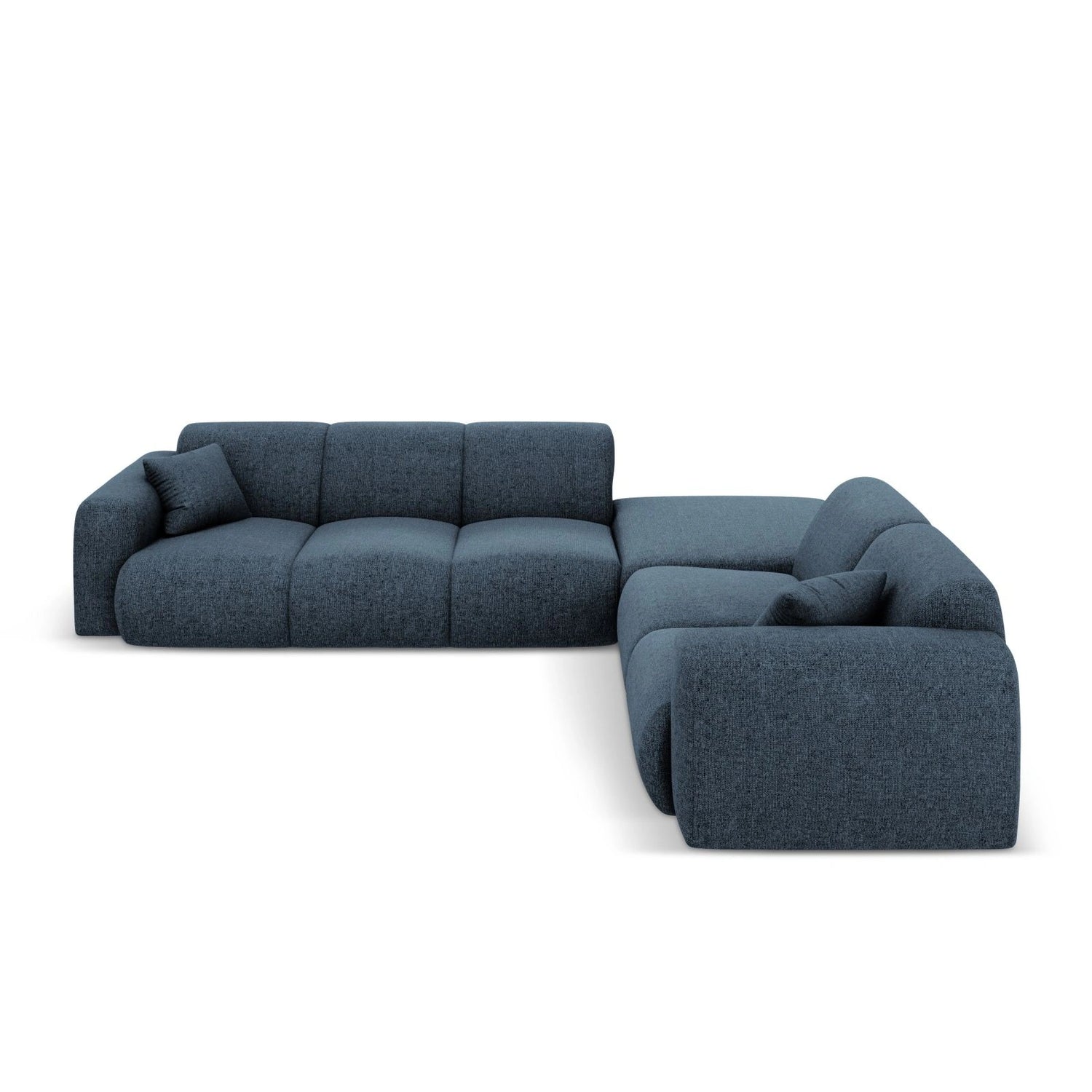 Nolio 4-Sitzer Ecksofa, Rechte Seite, aus Chenille in Königsblau (Haga 86), 315x250 cm von Cosmopolitan Design – Bild 4