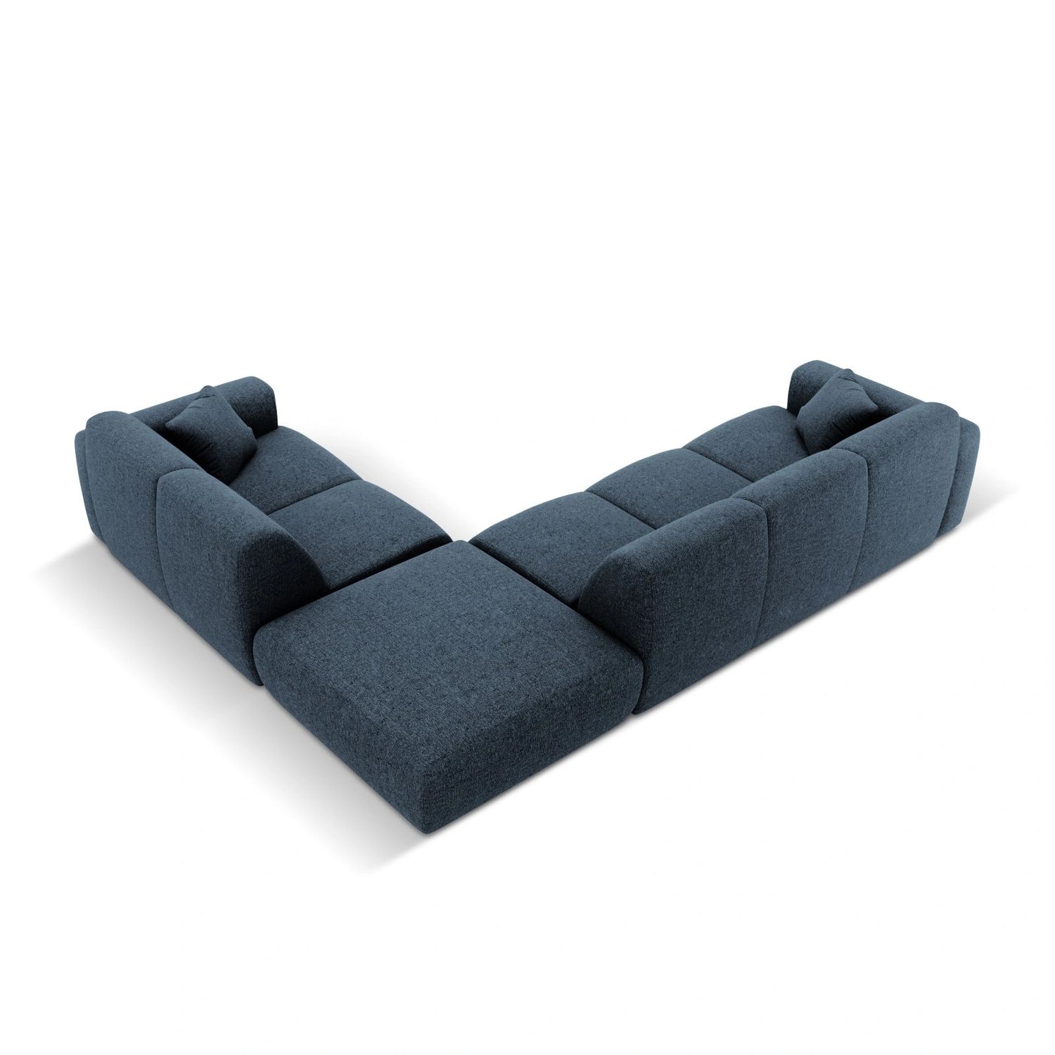 Nolio 4-Sitzer Ecksofa, Rechte Seite, aus Chenille in Königsblau (Haga 86), 315x250 cm von Cosmopolitan Design – Bild 5
