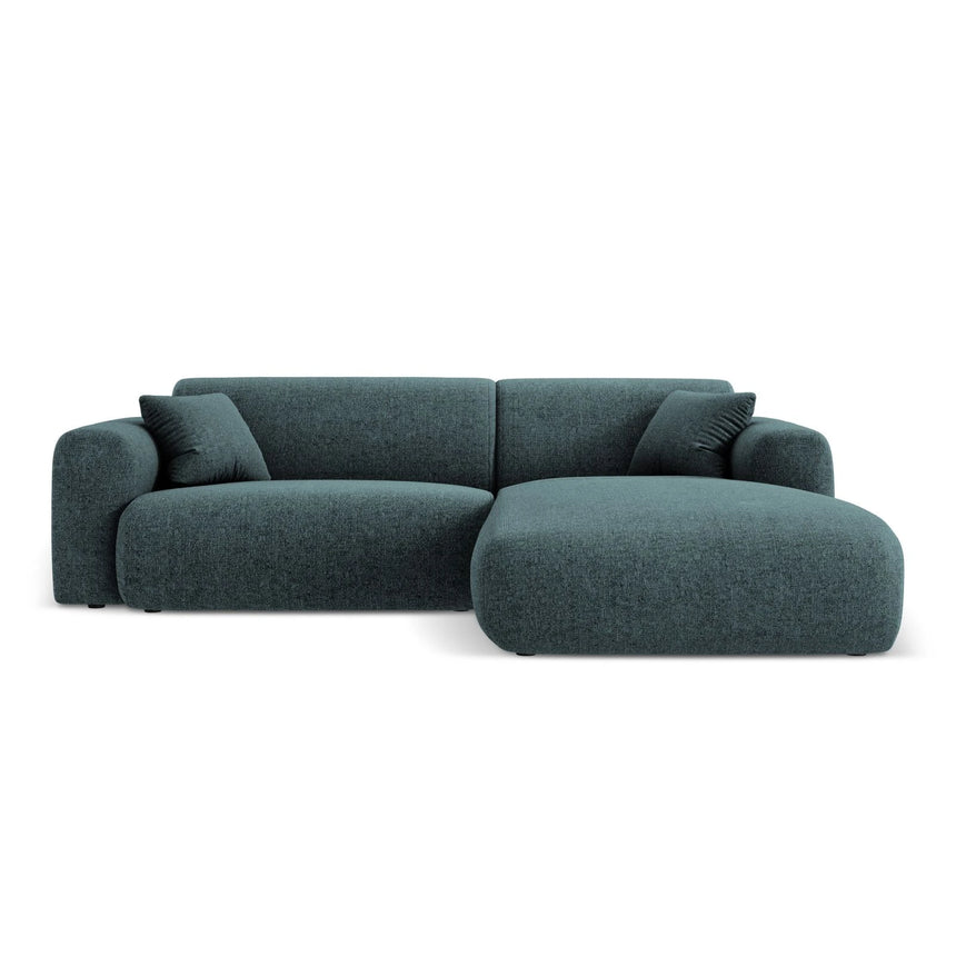 Nolio 4-Sitzer Ecksofa, Rechte Seite, aus Chenille in Petrol (Haga 78), 235x170x72 cm von Cosmopolitan Design – Bild 1
