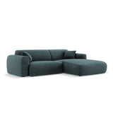 Nolio 4-Sitzer Ecksofa, Rechte Seite, aus Chenille in Petrol (Haga 78), 235x170x72 cm von Cosmopolitan Design – Bild 4