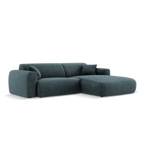 Nolio 4-Sitzer Ecksofa, Rechte Seite, aus Chenille in Petrol (Haga 78), 235x170x72 cm von Cosmopolitan Design – Bild 4
