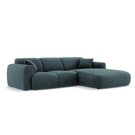 Nolio 4-Sitzer Ecksofa, Rechte Seite, aus Chenille in Petrol (Haga 78), 260x170x72 cm von Cosmopolitan Design – Bild 4