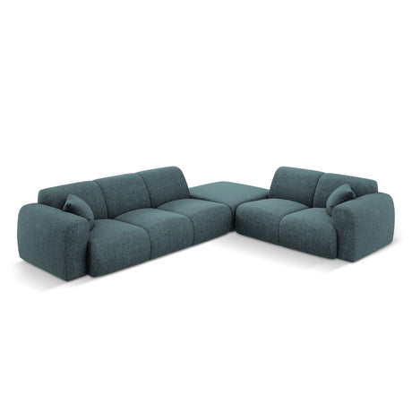 Nolio 4-Sitzer Ecksofa, Rechte Seite, aus Chenille in Petrol (Haga 78), 315x250 cm von Cosmopolitan Design – Bild 1