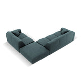 Nolio 4-Sitzer Ecksofa, Rechte Seite, aus Chenille in Petrol (Haga 78), 315x250 cm von Cosmopolitan Design – Bild 5