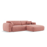 Nolio 4-Sitzer Ecksofa, Rechte Seite, aus Chenille in Rosa (Haga 52), 235x170x72 cm von Cosmopolitan Design – Bild 4