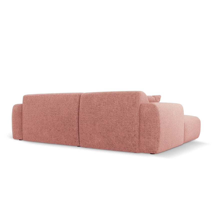 Nolio 4-Sitzer Ecksofa, Rechte Seite, aus Chenille in Rosa (Haga 52), 235x170x72 cm von Cosmopolitan Design – Bild 5