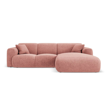 Nolio 4-Sitzer Ecksofa, Rechte Seite, aus Chenille in Rosa (Haga 52), 260x170x72 cm von Cosmopolitan Design – Bild 1