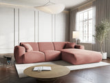 Nolio 4-Sitzer Ecksofa, Rechte Seite, aus Chenille in Rosa (Haga 52), 260x170x72 cm von Cosmopolitan Design – Bild 2