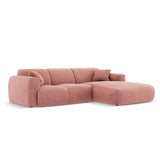Nolio 4-Sitzer Ecksofa, Rechte Seite, aus Chenille in Rosa (Haga 52), 260x170x72 cm von Cosmopolitan Design – Bild 4