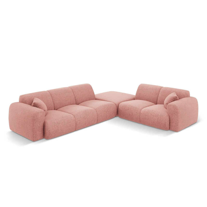 Nolio 4-Sitzer Ecksofa, Rechte Seite, aus Chenille in Rosa (Haga 52), 315x250 cm von Cosmopolitan Design – Bild 1