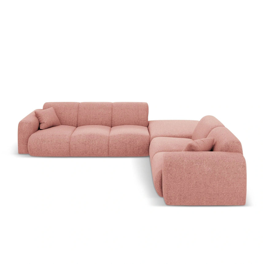 Nolio 4-Sitzer Ecksofa, Rechte Seite, aus Chenille in Rosa (Haga 52), 315x250 cm von Cosmopolitan Design – Bild 4