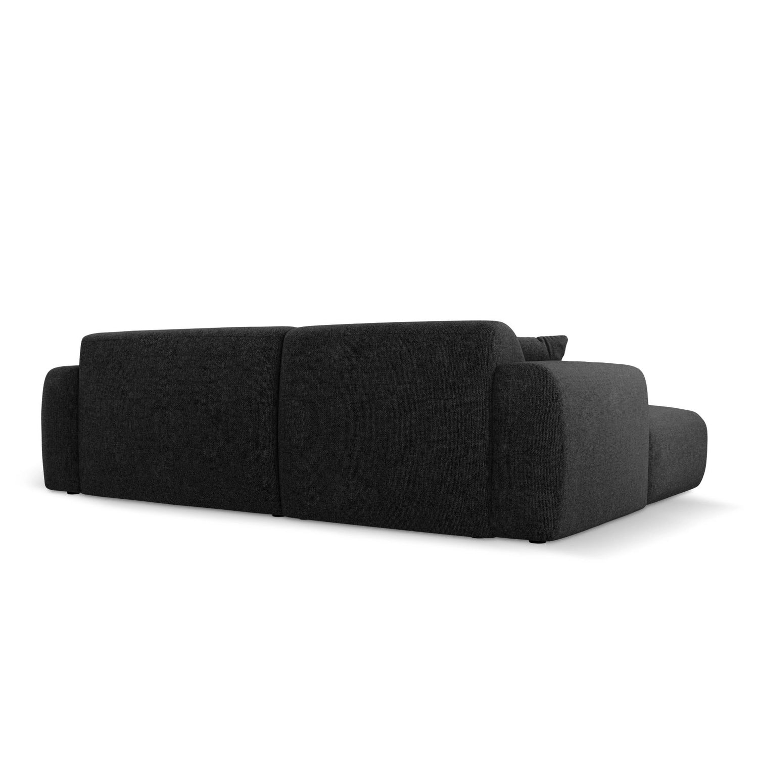 Nolio 4-Sitzer Ecksofa, Rechte Seite, aus Chenille in Schwarz (Haga 19), 235x170x72 cm von Cosmopolitan Design – Bild 5