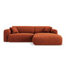 Nolio 4-Sitzer Ecksofa, Rechte Seite, aus Chenille in Terrakotta (Haga 44), 235x170x72 cm von Cosmopolitan Design – Bild 1