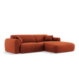 Nolio 4-Sitzer Ecksofa, Rechte Seite, aus Chenille in Terrakotta (Haga 44), 235x170x72 cm von Cosmopolitan Design – Bild 4