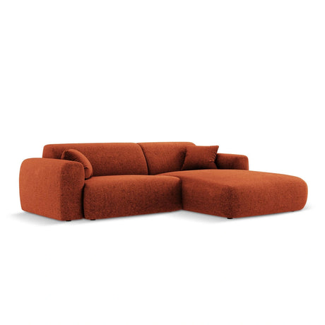 Nolio 4-Sitzer Ecksofa, Rechte Seite, aus Chenille in Terrakotta (Haga 44), 235x170x72 cm von Cosmopolitan Design – Bild 4