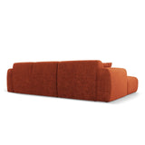Nolio 4-Sitzer Ecksofa, Rechte Seite, aus Chenille in Terrakotta (Haga 44), 260x170x72 cm von Cosmopolitan Design – Bild 5
