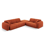 Nolio 4-Sitzer Ecksofa, Rechte Seite, aus Chenille in Terrakotta (Haga 44), 315x250 cm von Cosmopolitan Design – Bild 1