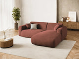 Nolio 4-Sitzer Ecksofa, Rechte Seite, aus Samt in Cuoio (Casino Cuoio), 235x170x72 cm von Cosmopolitan Design – Bild 2