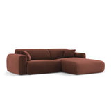Nolio 4-Sitzer Ecksofa, Rechte Seite, aus Samt in Cuoio (Casino Cuoio), 235x170x72 cm von Cosmopolitan Design – Bild 4