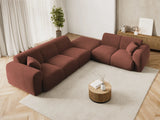 Nolio 4-Sitzer Ecksofa, Rechte Seite, aus Samt in Cuoio (Casino Cuoio), 315x250 cm von Cosmopolitan Design – Bild 2