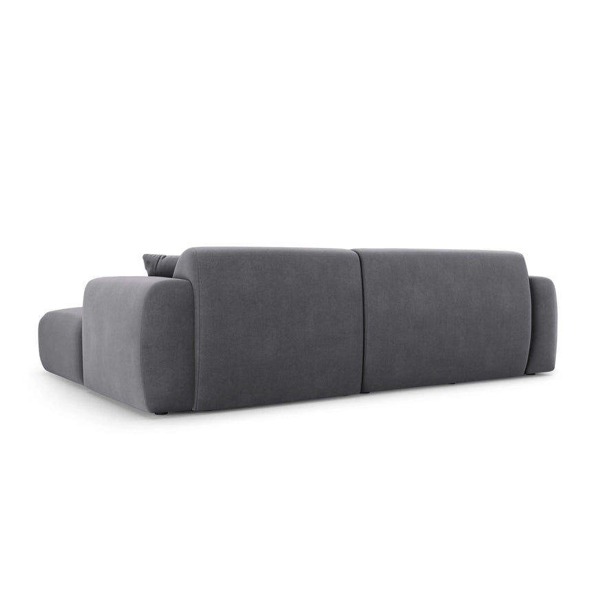 Nolio 4-Sitzer Ecksofa, Rechte Seite, aus Samt in Dunkelgrau (Casino Graphite), 235x170x72 cm von Cosmopolitan Design – Bild 5