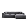 Nolio 4-Sitzer Ecksofa, Rechte Seite, aus Samt in Dunkelgrau (Casino Graphite), 260x170x72 cm von Cosmopolitan Design – Bild 1