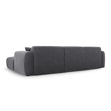 Nolio 4-Sitzer Ecksofa, Rechte Seite, aus Samt in Dunkelgrau (Casino Graphite), 260x170x72 cm von Cosmopolitan Design – Bild 5