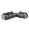 Nolio 4-Sitzer Ecksofa, Rechte Seite, aus Samt in Dunkelgrau (Casino Graphite), 315x250 cm von Cosmopolitan Design – Bild 1